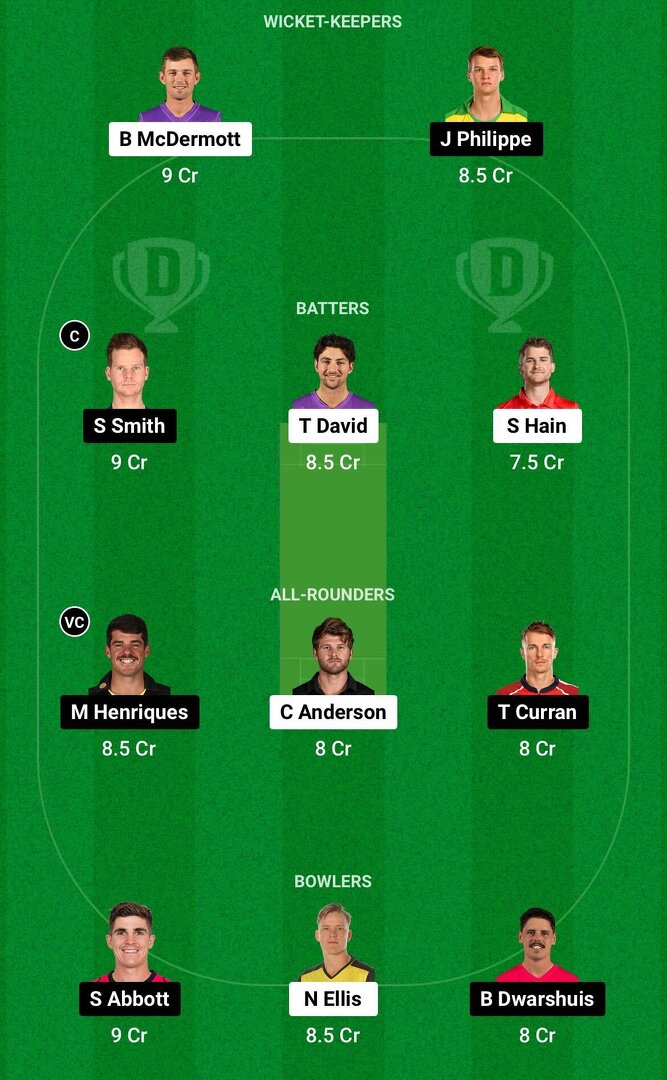 HUR Vs SIX Dream11 Prediction Dream11 Playing XI Today Match 5 BBL