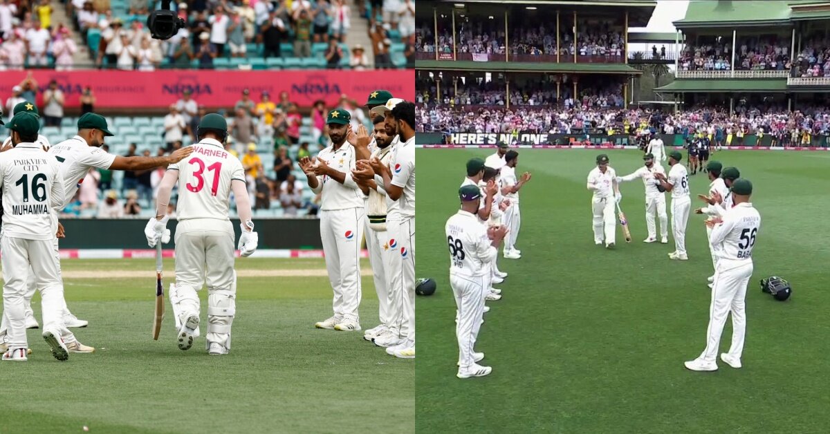 Watch David Warner Receives Guard Of Honour From Pakistan Team On His