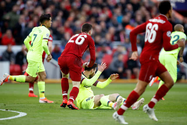 Andrew Robertson regrets his clash with Lionel Messi at Anfield