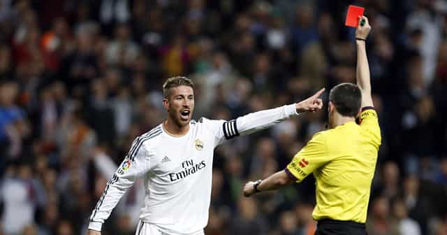 Top 5 players with most red cards in European football