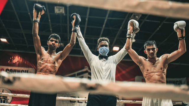 Savio Michael, Vinod Vanttadu share spoils after tied boxing bout