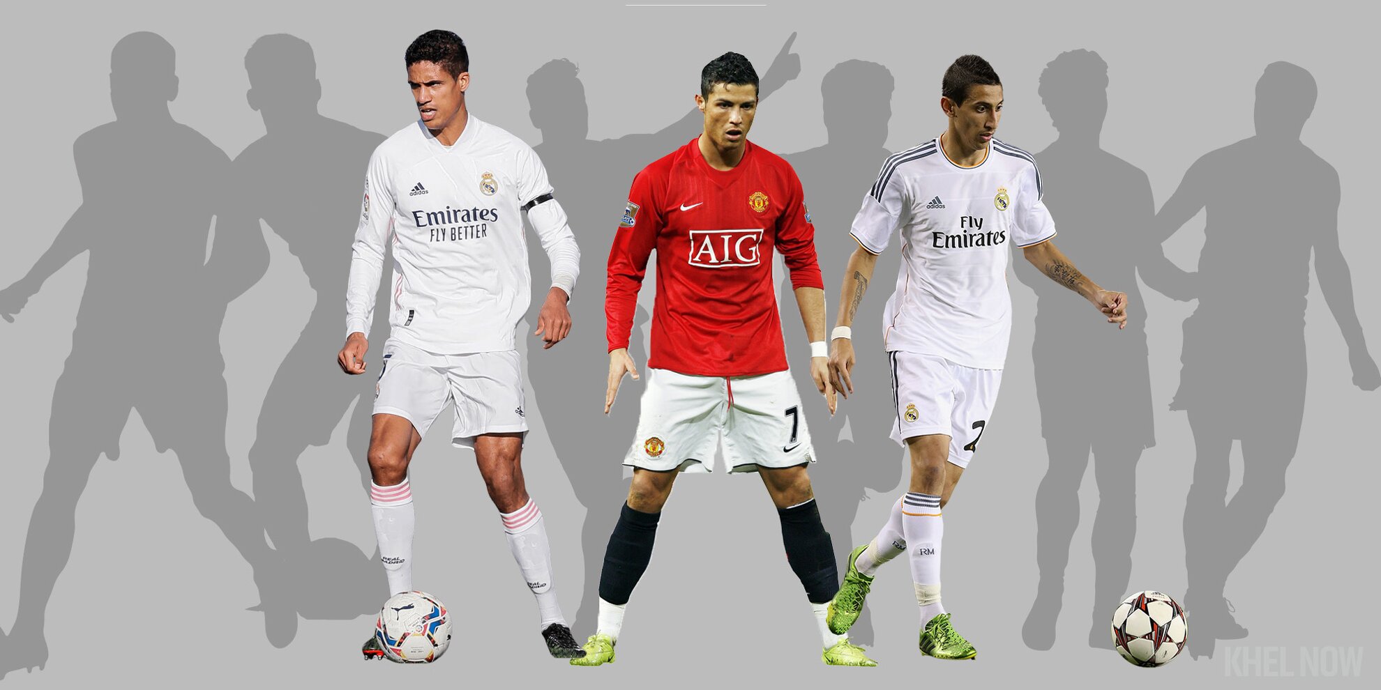 Manchester United Real Madrid footballers