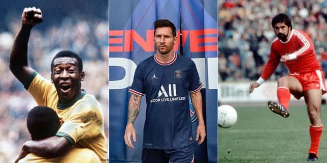 Top five players with most goals in a calendar year