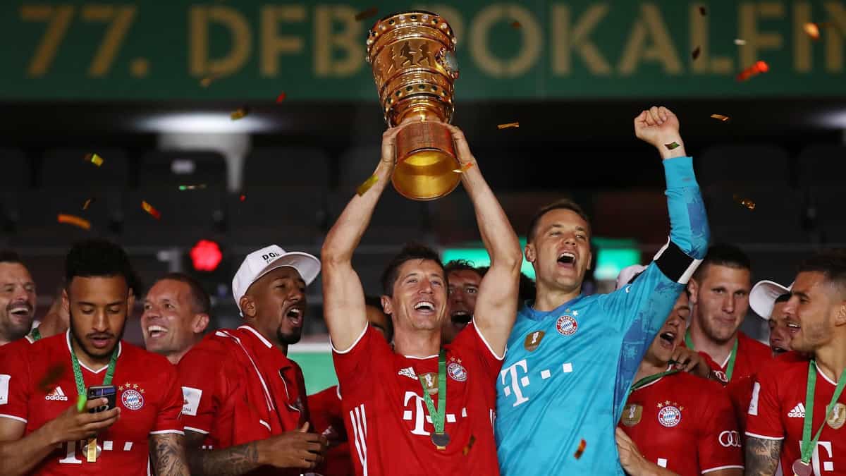 Top five teams to have won the most DFB-Pokal titles