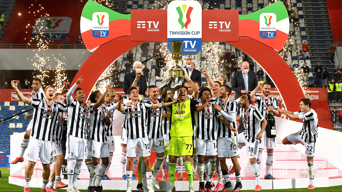 Top five teams with most Coppa Italia trophies