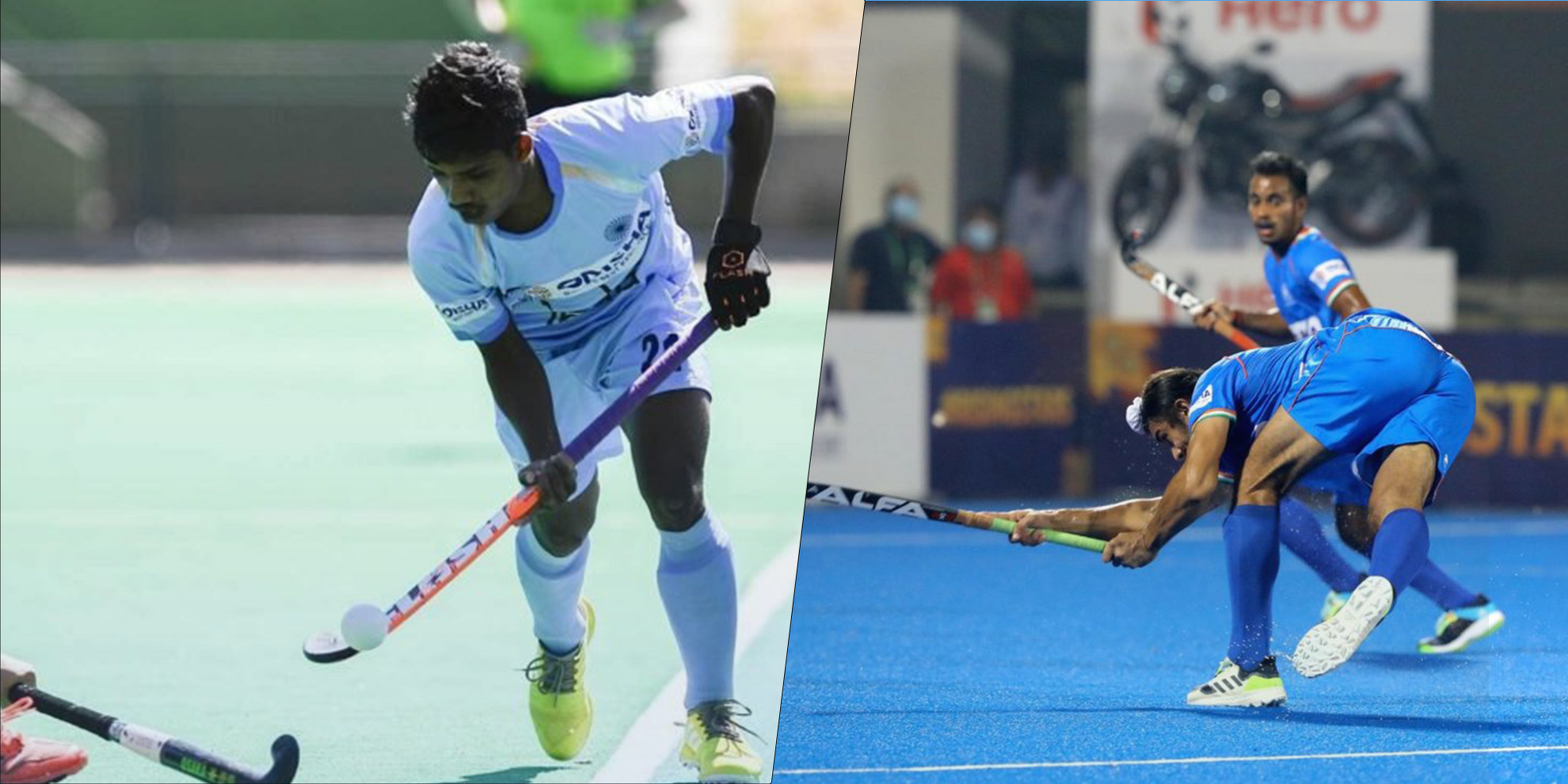 young Indian men's hockey players