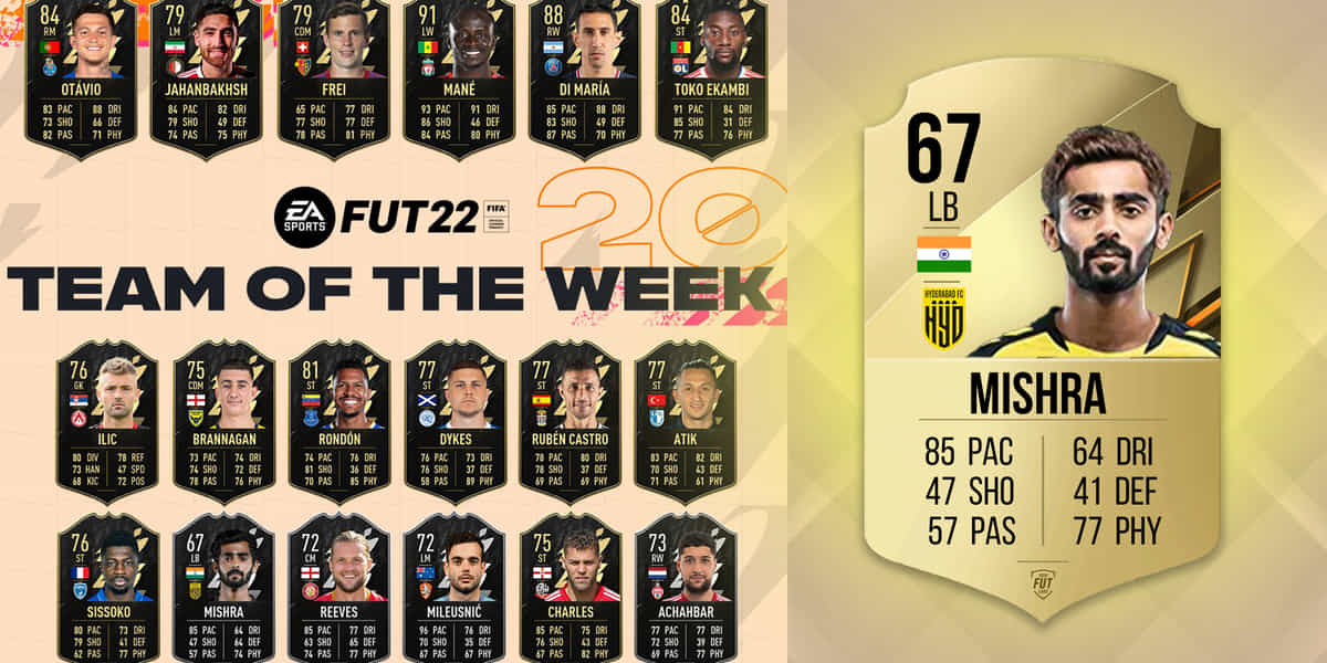 Akash Mishra becomes first Indian to feature in FUT 22 Team of the Week