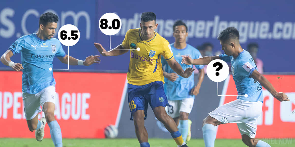 Ratings: Vazquez brace, Sahal help Kerala Blasters thump Mumbai City