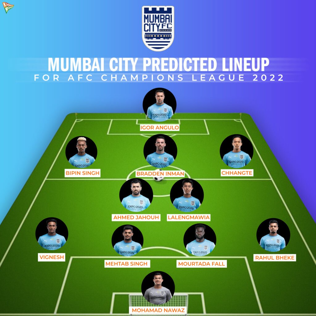 Mumbai City Predicted Lineup for AFC Champions League 2022