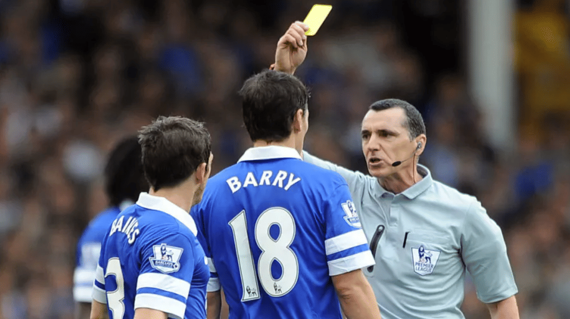 Five clubs with the most yellow cards in a single Premier League season