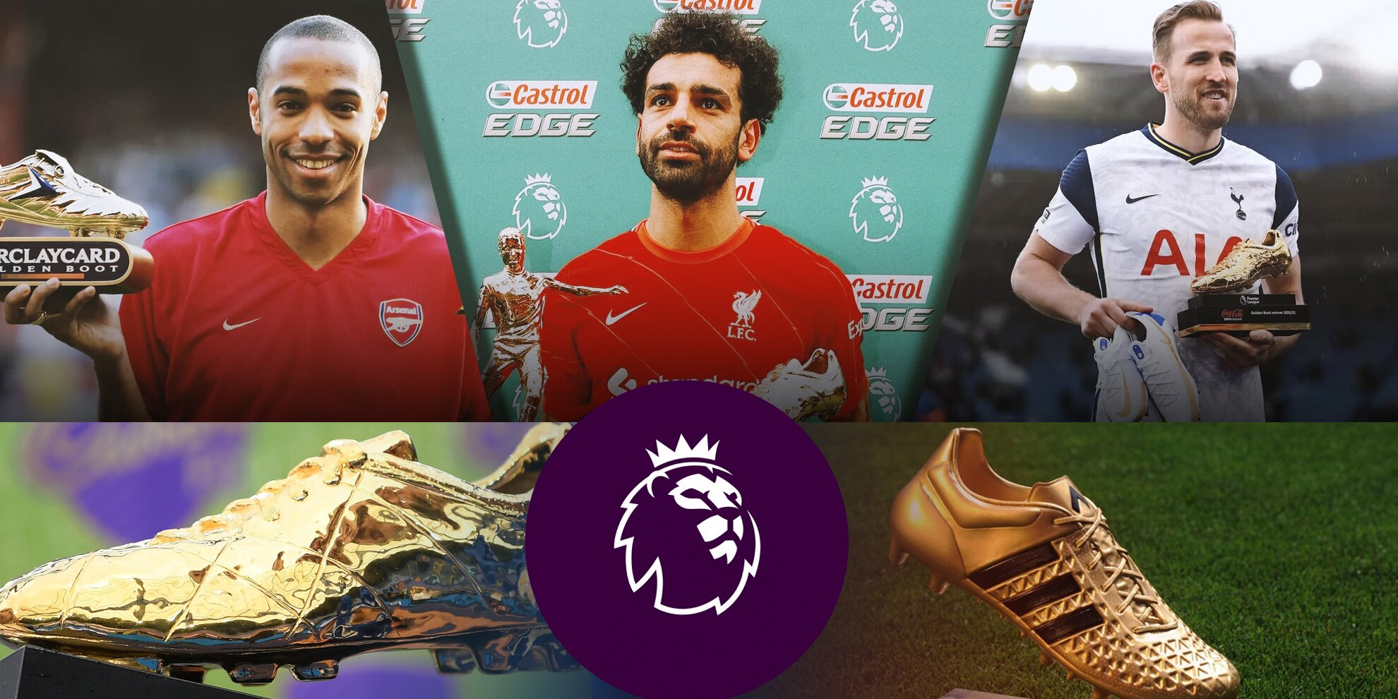 Top 10 players with most Premier League Golden Boot awards