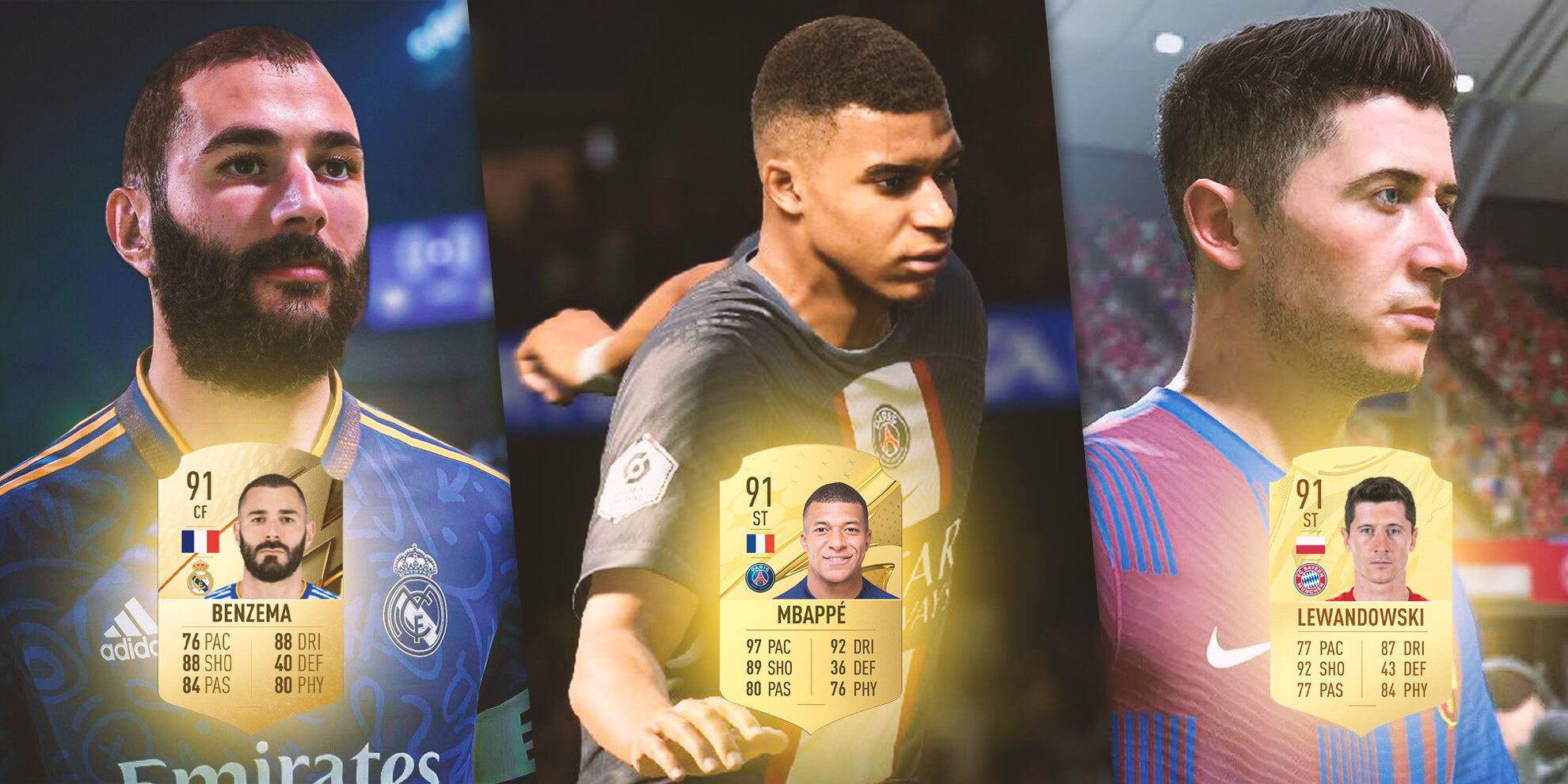 Top 10 highest-rated players cards on FIFA 23