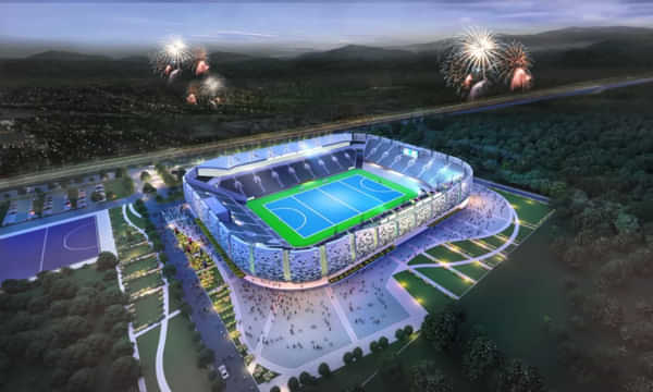 Top five largest field hockey stadiums by sitting capacity