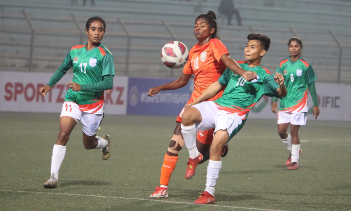 SAFF U20 Women's Championship 2023 India held by Bangladesh
