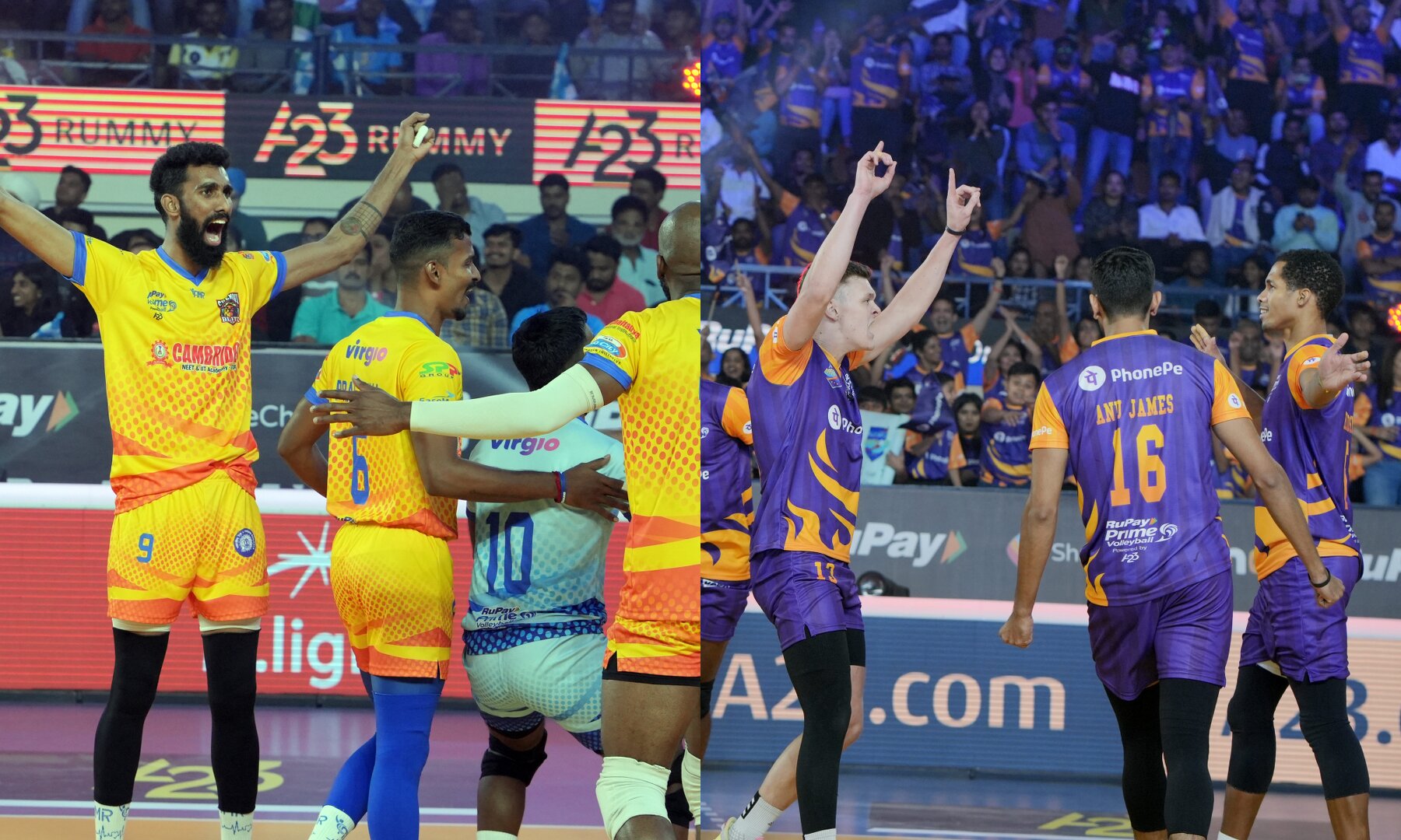 Chennai Blitz vs Mumbai Meteors Prime Volleyball League