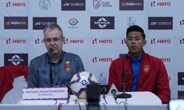 Myanmar coach Michael Feichtenbeiner urges his side to 'believe in yourself' against very strong India