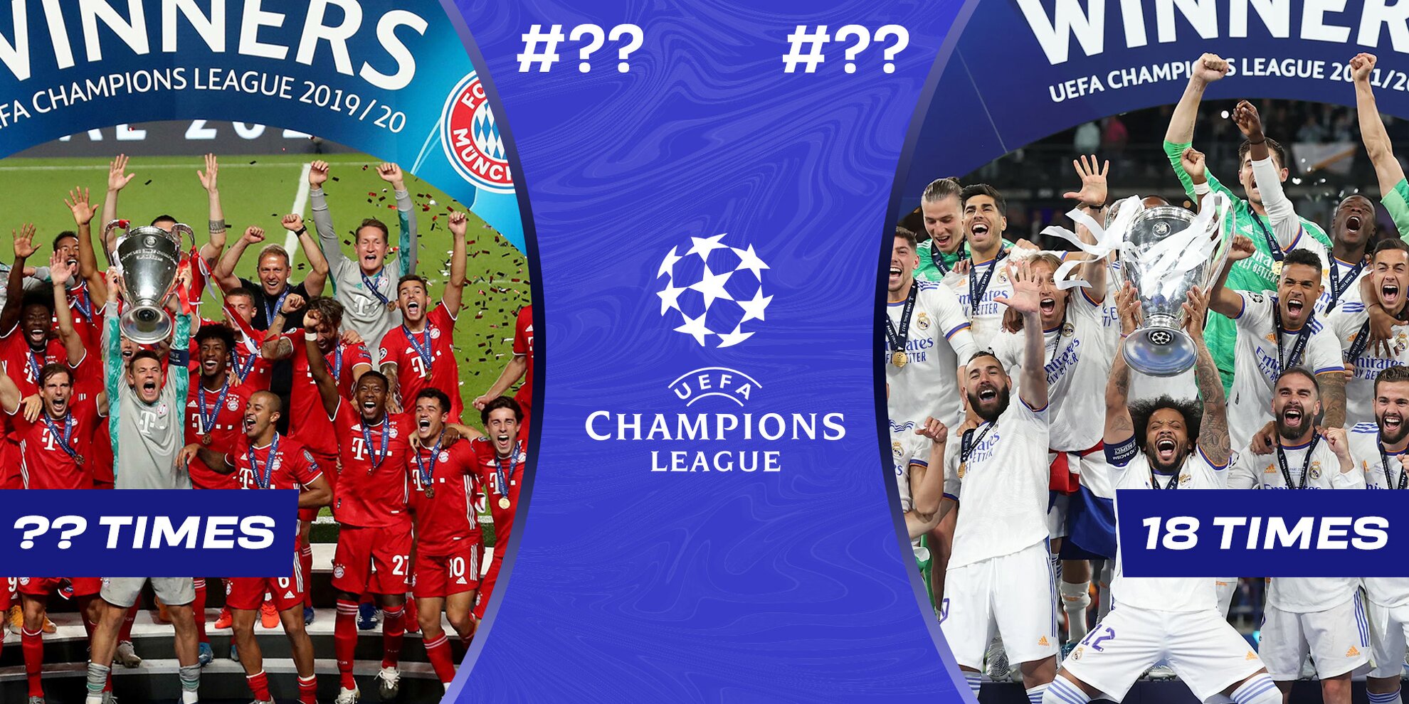 Top six clubs with the most Champions League quarter-finals appearances