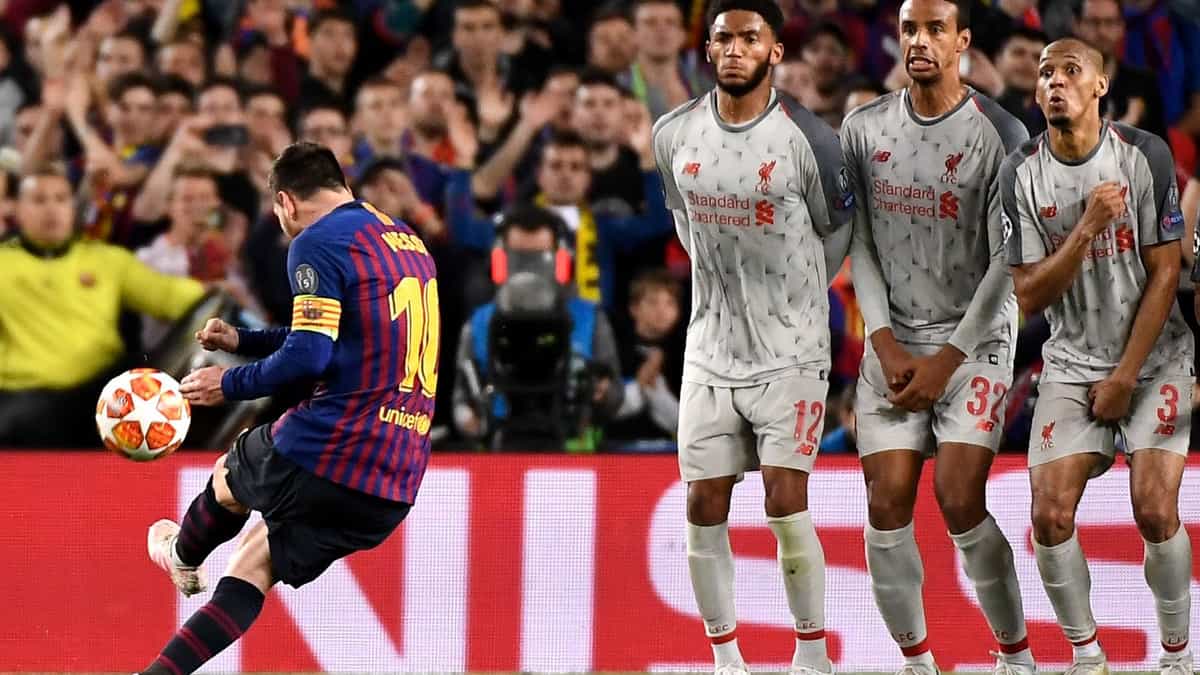 Top five players with most free-kick goals in Champions League history