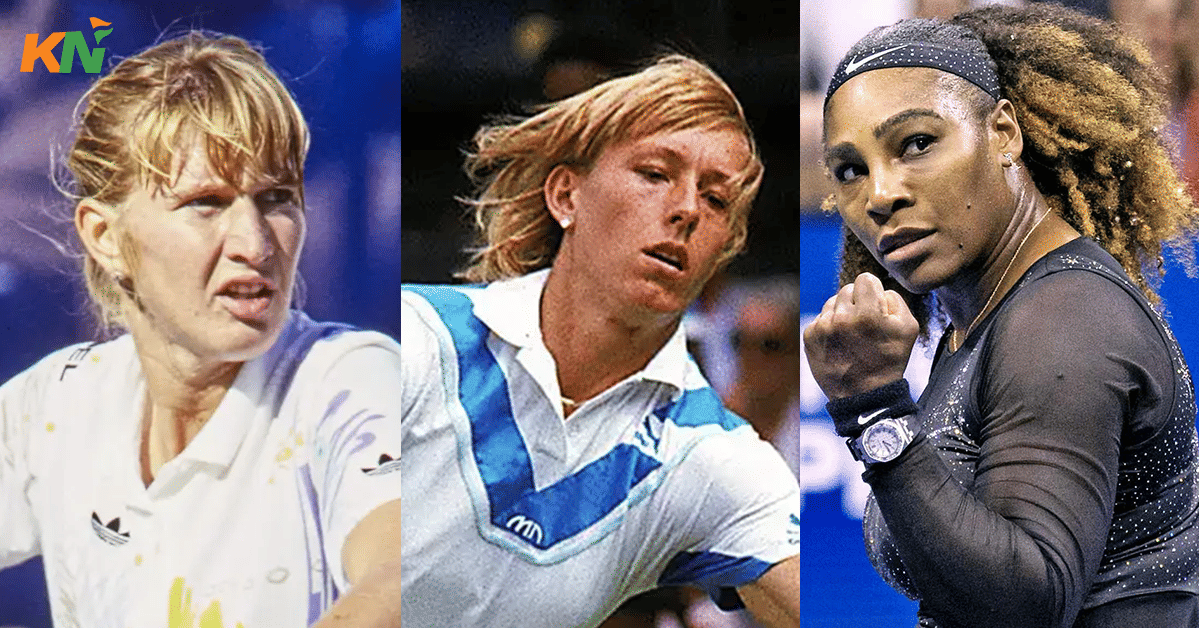Top five players with most consecutive weeks as WTA number one 
