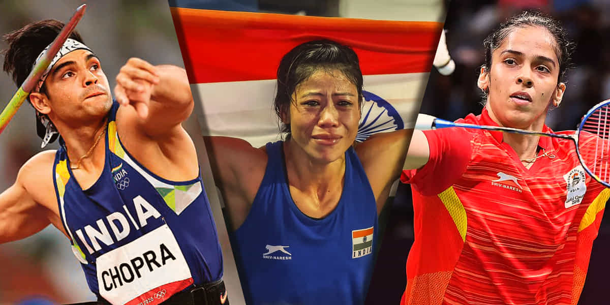 Which Indian athletes have won Olympics and World Championships medals in individual events?