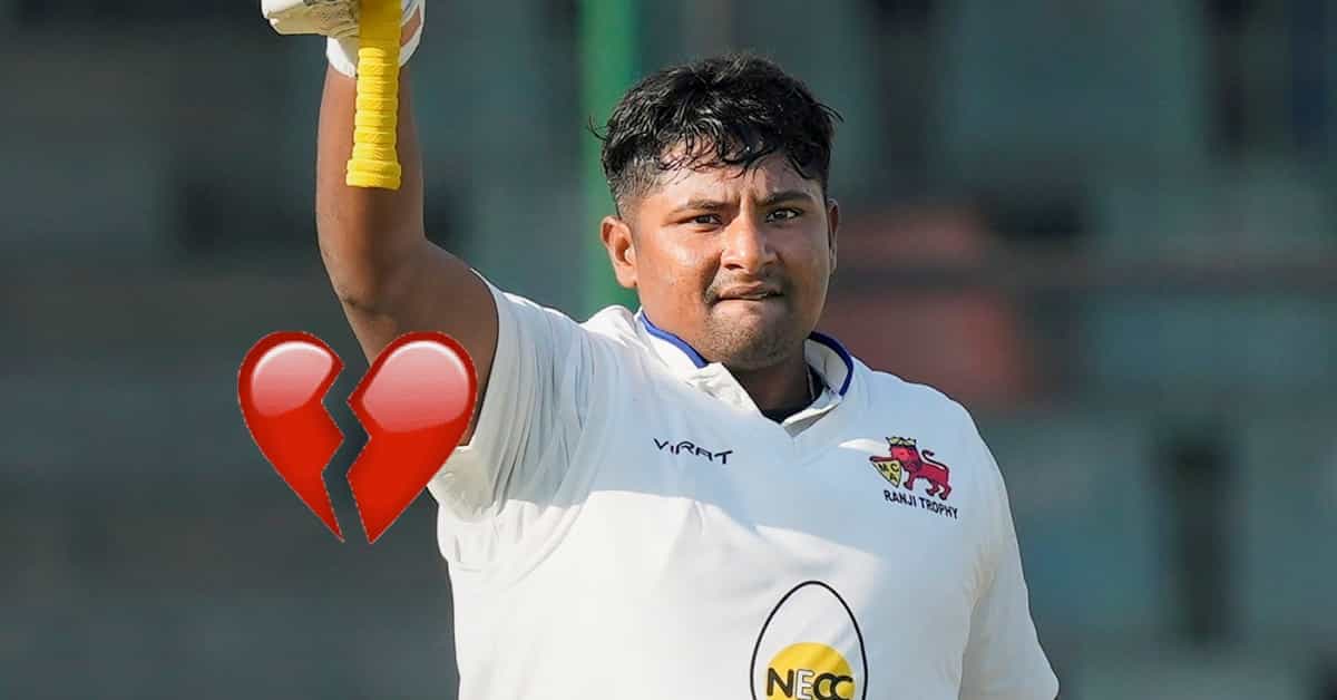 Sarfaraz Khan posts a heartbreaking message after missing out on India's squad for the ICC WTC Final