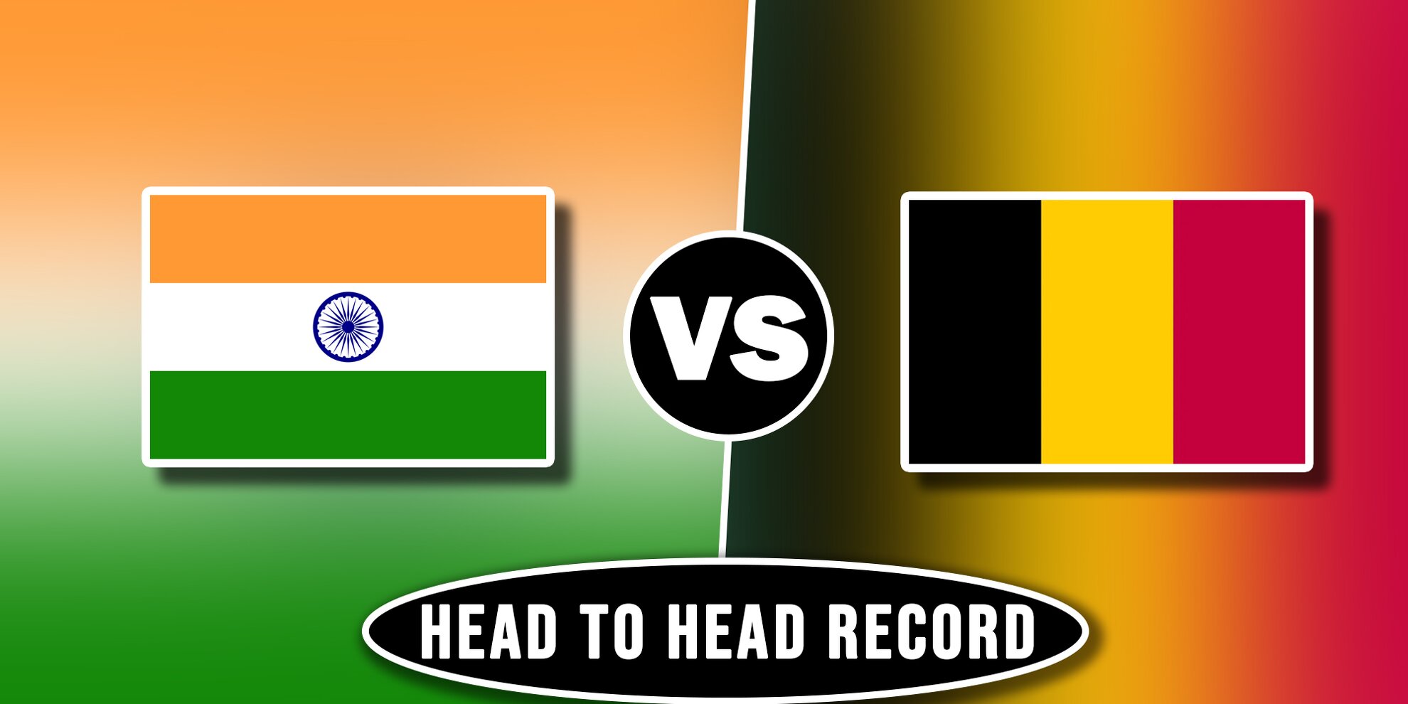 Hockey India vs Belgium headtohead record