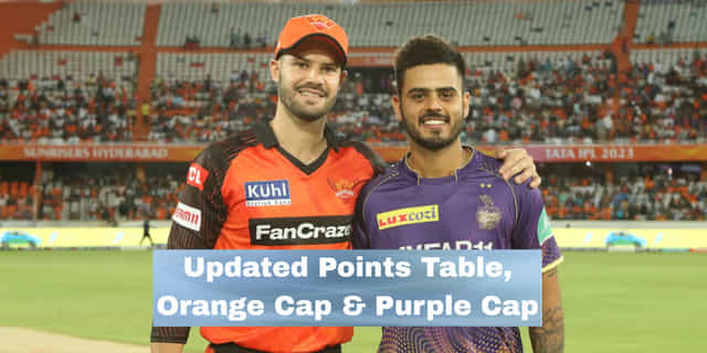 IPL 2023 Updated points table, Orange cap & Purple cap after Match 47 between SRH & KKR
