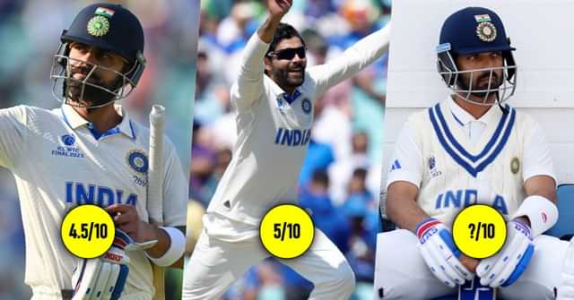 ICC WTC Final, AUS vs IND: India players ratings