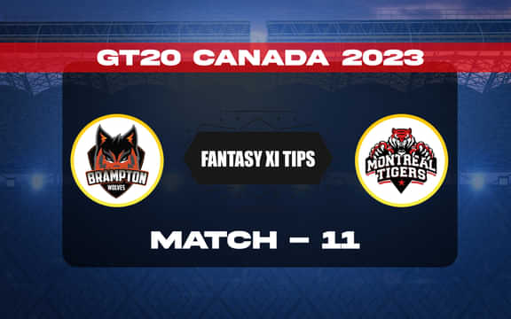 BRW vs MON Dream11 Prediction, Dream11 Playing XI, Today Match 11, GT20 Canada 2023