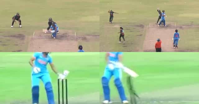 Watch: Harmanpreet Kaur smashes stumps in anger after given LBW in 3rd ODI vs Bangladesh women