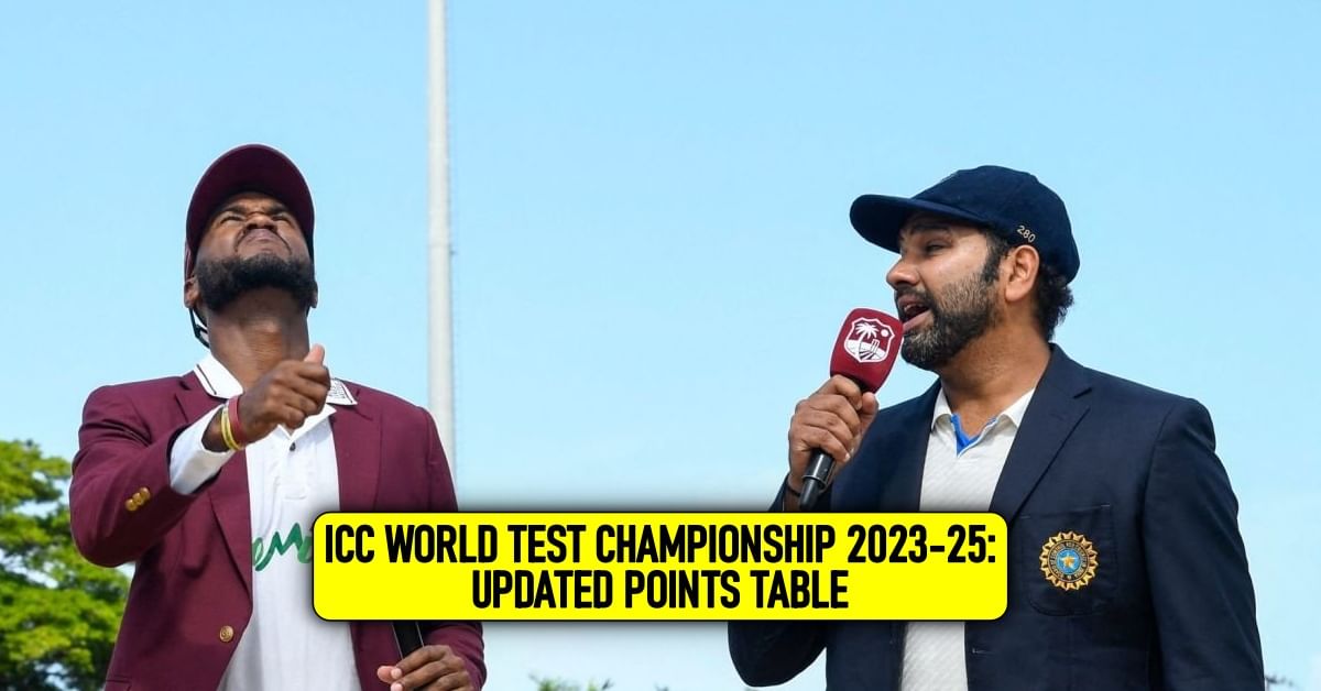 ICC World Test Championship 2023-25 points table after second test between West Indies vs India