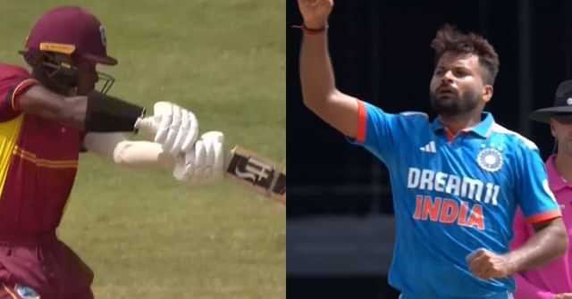 Watch: Mukesh Kumar dismisses Alick Athanaze to claim his maiden ODI wicket