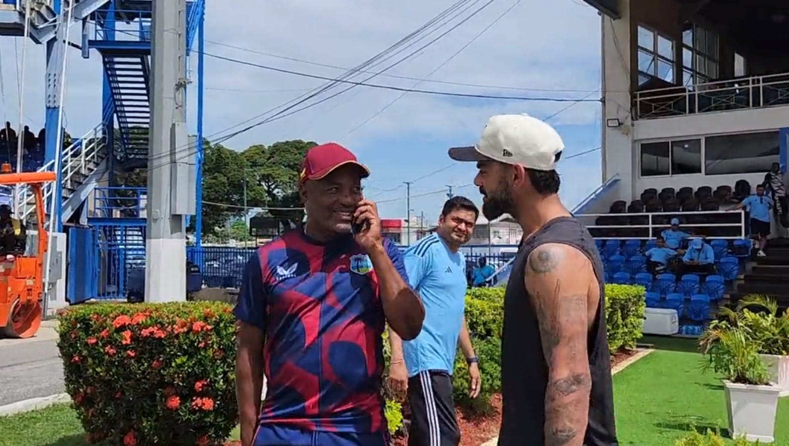 Watch: Virat Kohli catches up with Brian Lara ahead of his 500th international match