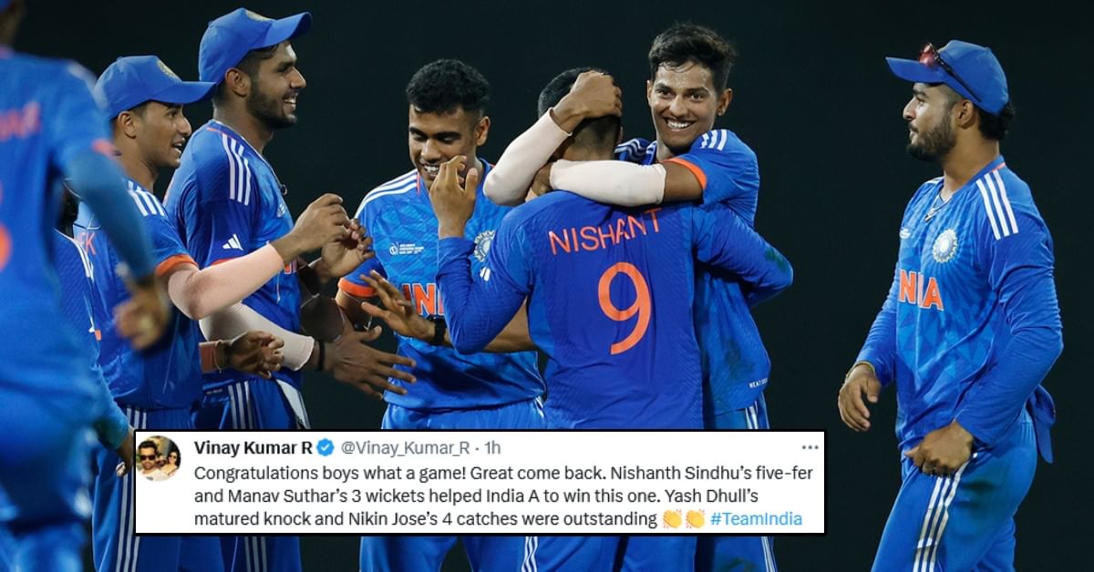 Twitter reacts as India A thrash Bangladesh A to reach ACC Men's Emerging Teams Asia Cup final