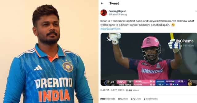Fans demand justice for Sanju Samson as he doesn't get picked in India playing XI for first ODI vs WI