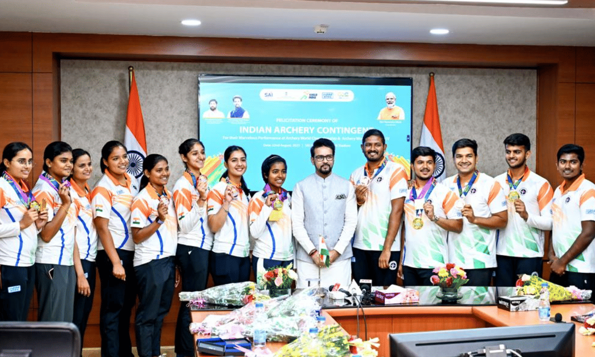 India's medal winners at Archery World Cup Stage 4, World Championships felicitated