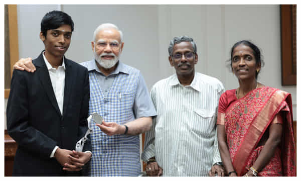 Chess prodigy R. Praggnanandhaa meets PM Modi after claiming silver at FIDE World Cup