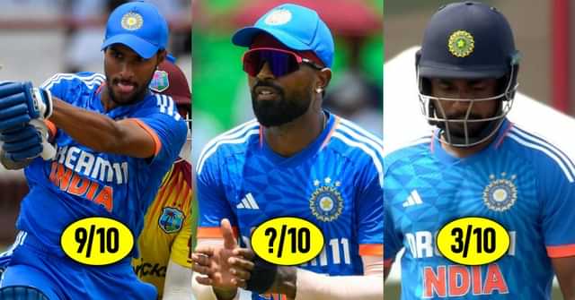 Indian Cricket Team ratings in the T20I series vs West Indies