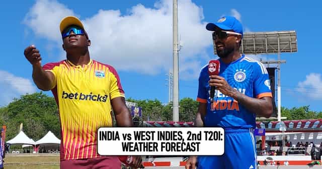 India vs West Indies, 2023, 2nd T20I, Weather Forecast, Today 6th August