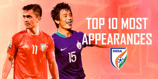 Indian Football Team: Top 10 players with most appearances