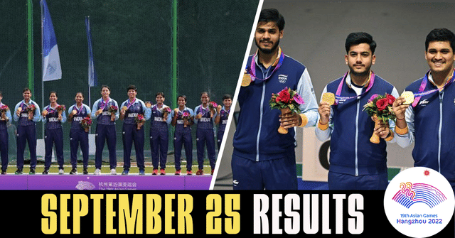 Asian Games 2023 Day 2, September 25, Updated Results: Shooting, Cricket deliver first two Gold