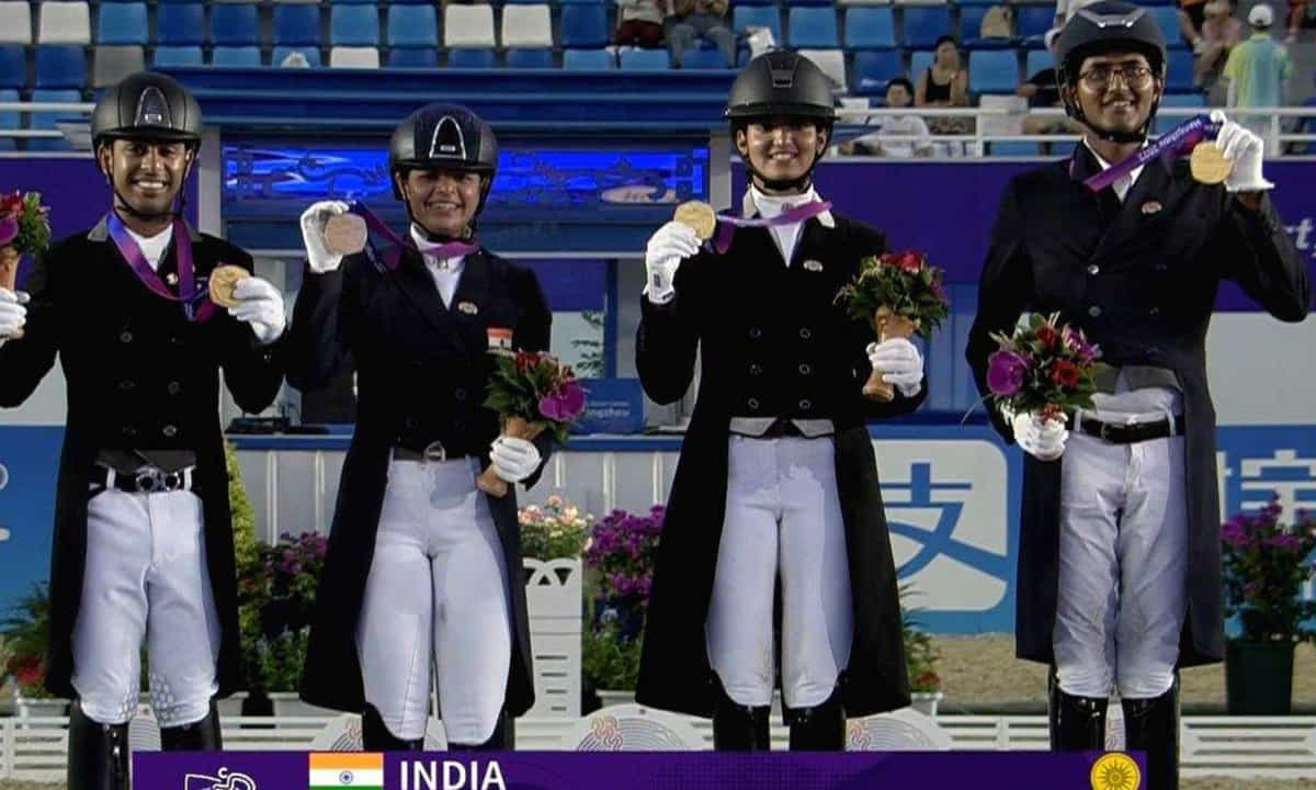 India strike historic gold in Equestrian Dressage team event at Asian Games 2023