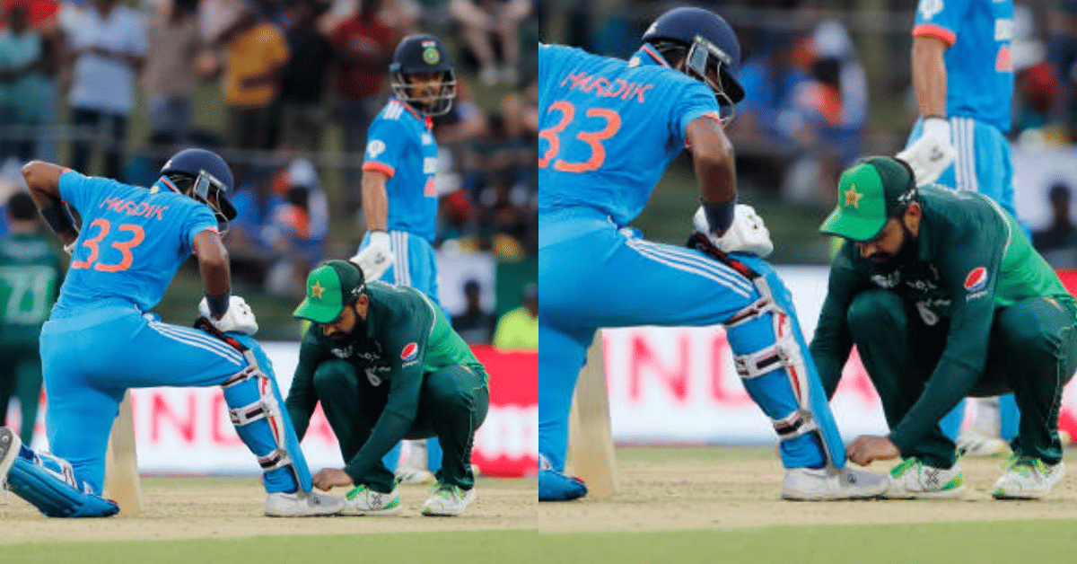 Asia Cup 2023: Shadab Khan seen tying Hardik Pandya's shoelaces in a heartwarming gesture in IND vs PAK Group A match