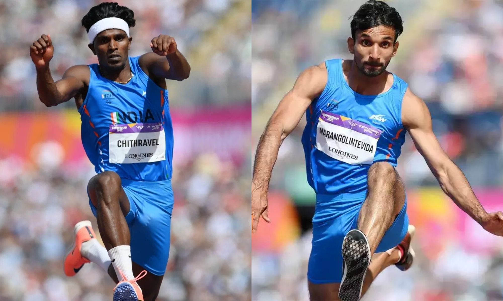 Abdulla Aboobacker Narangolintevida, of India, competes during