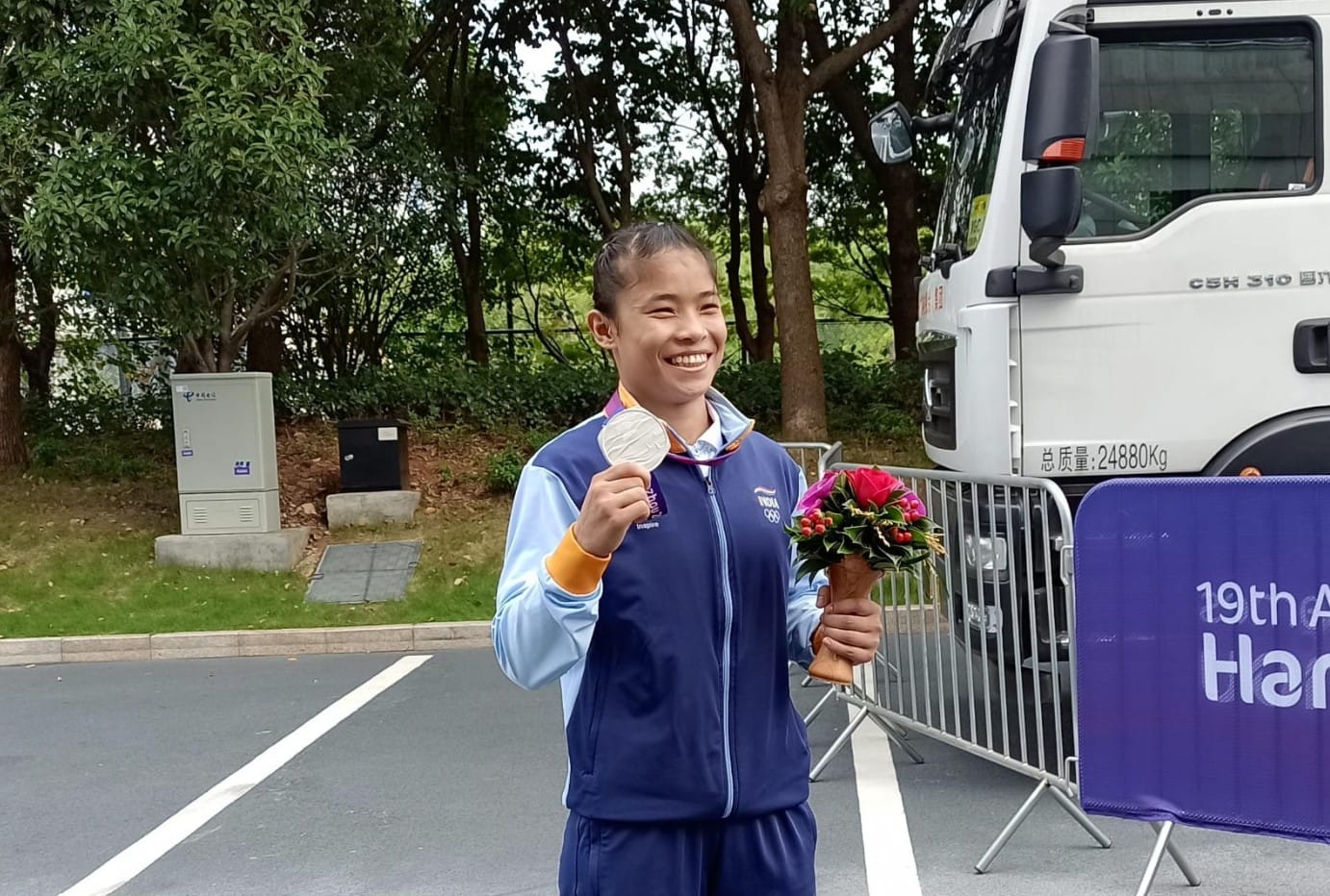 Roshibina Devi dedicates her Asian Games 2023 silver medal to Manipur