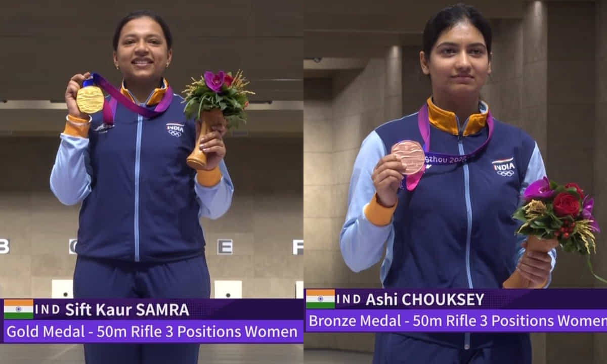 Asian Games 2023: Sift Kaur Samra smashes world record for maiden individual gold, Ashi Chouksey bags bronze in women's 50m Rifle 3 Position