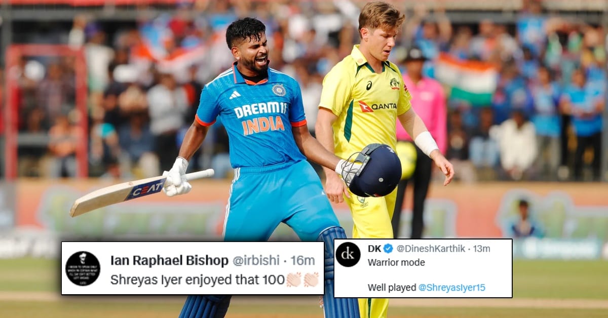 Cricketing fraternity hails Shreyas Iyer as he smashes his 3rd ODI century in IND vs AUS 2nd ODI