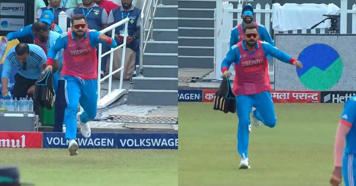 Watch Virat Kohlis Hilarious Antics On Field As He Turns Up As Waterboy In Ind Vs Ban Asia Cup 8799