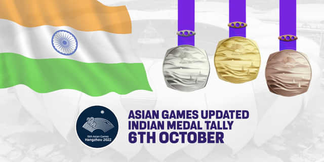 Asian Games 2023: India’s medal tally after Day 13, 6th October
