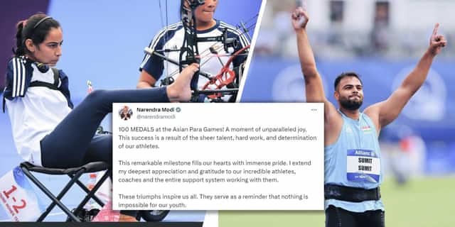 PM Narendra Modi congratulates Indian para athletes for scripting history at Asian Para Games 2023